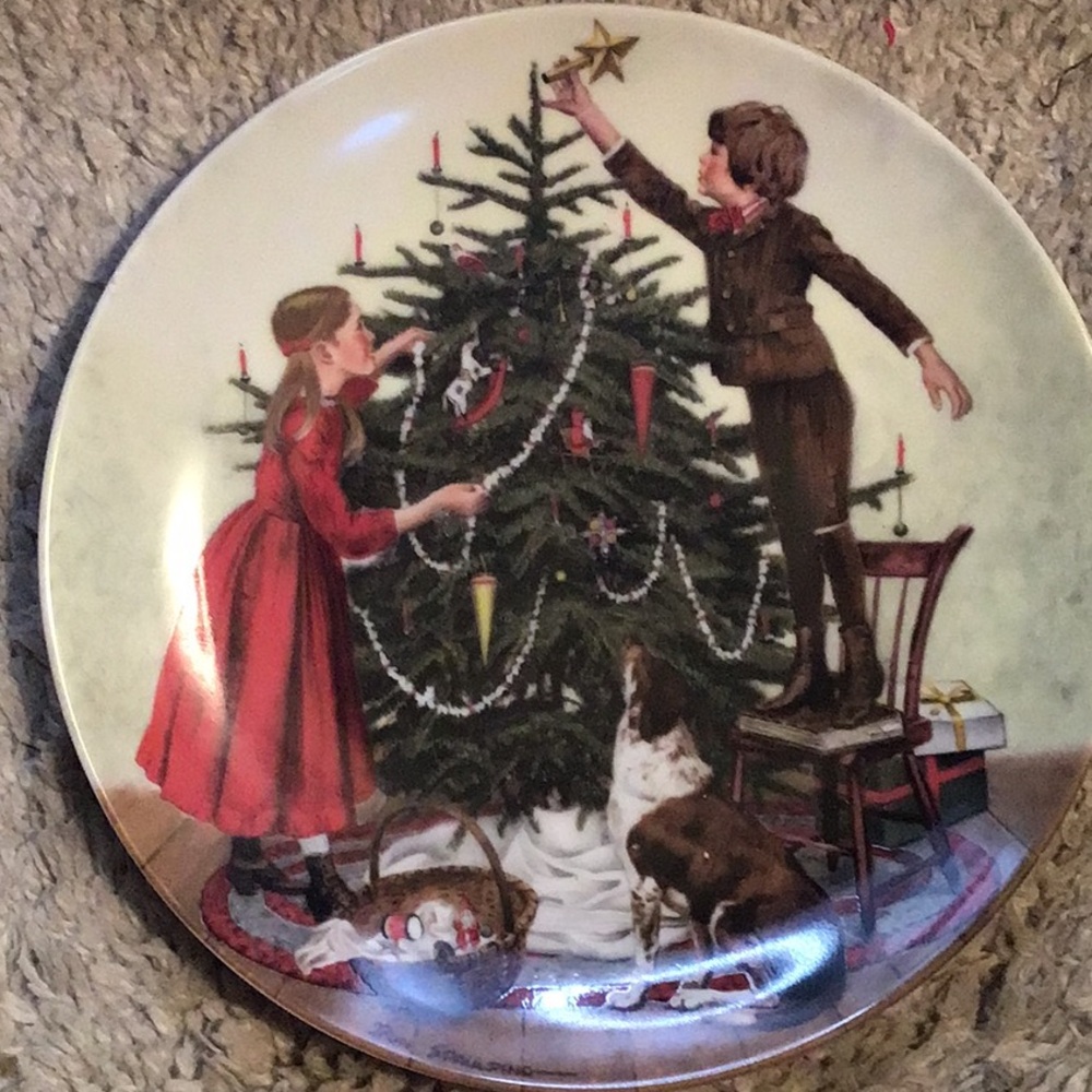 Vintage American Holidays Collection Christmas Eve 1870 Decorative‎ Plate